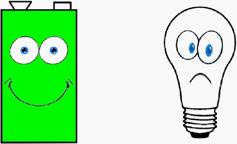 Battery and Lightbulb graphic