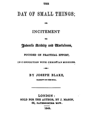 Day of small things front page