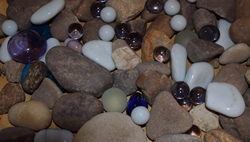 Some stones and marbles image