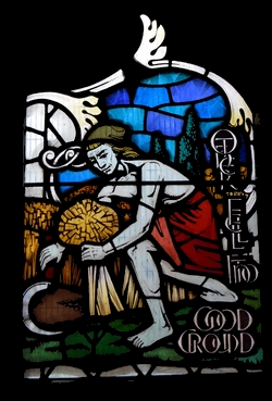 Parable of the sower part stained glass